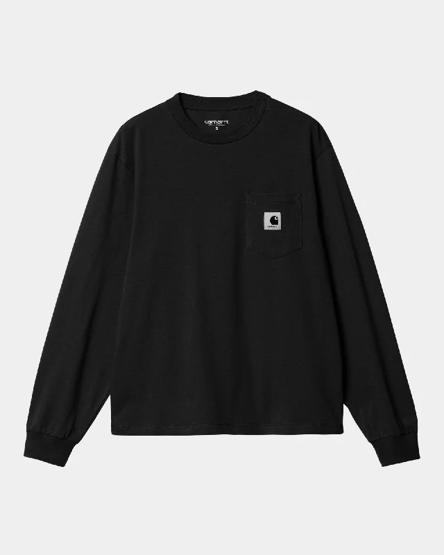 Women's Pocket Long Sleeve T-Shirt | Black