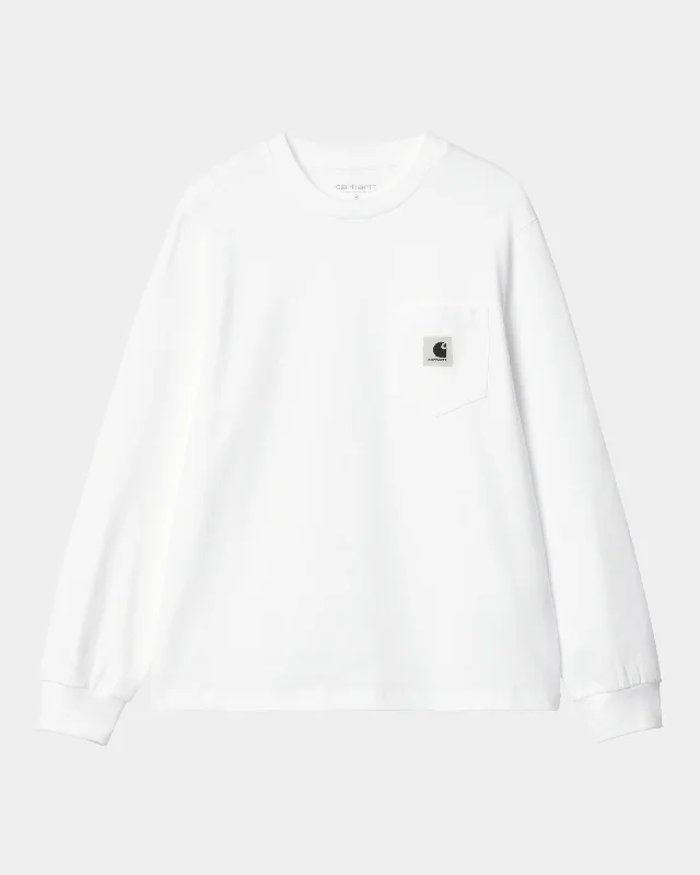 Women's Pocket Long Sleeve T-Shirt | White