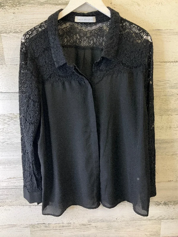 Blouse Long Sleeve By Clothes Mentor In Black, Size: 3x