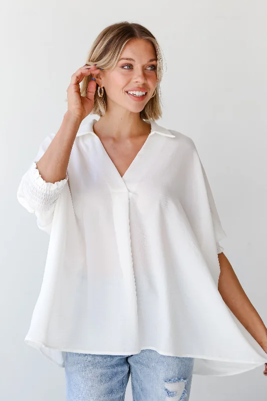 FINAL SALE - Lennon Oversized Blouse - DU DEAL