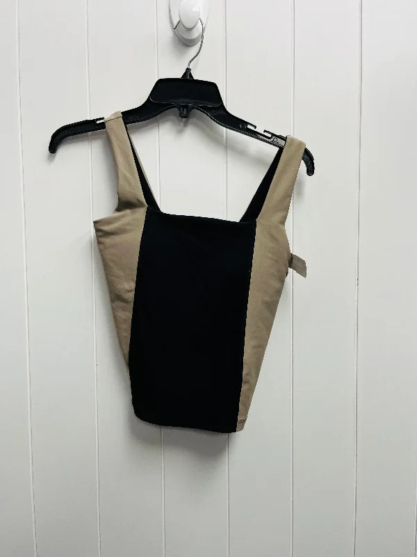 Top Sleeveless By Abercrombie And Fitch In Black & Cream, Size: S