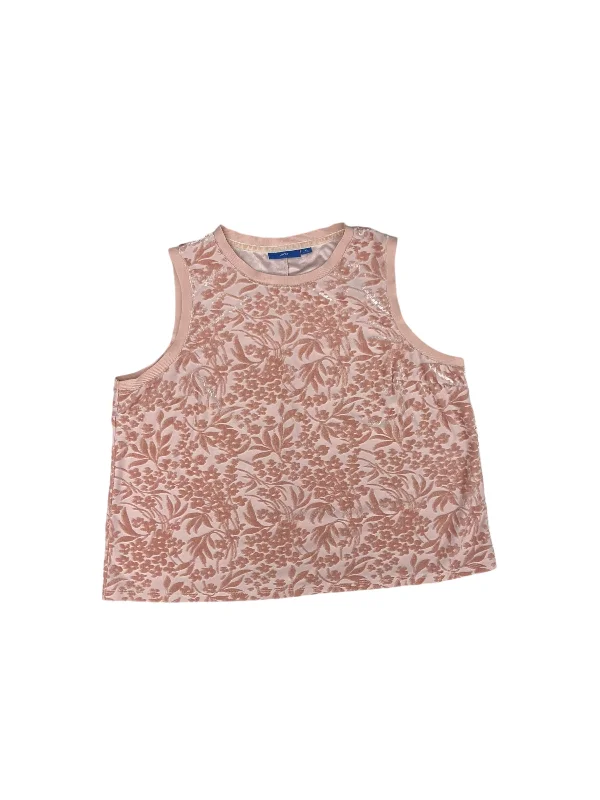 Top Sleeveless By Apt 9 In Pink, Size: Xl