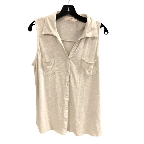 Top Sleeveless By Faded Glory In Beige, Size: Xl