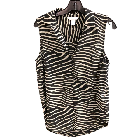 Top Sleeveless By H&m In Zebra Print, Size: S