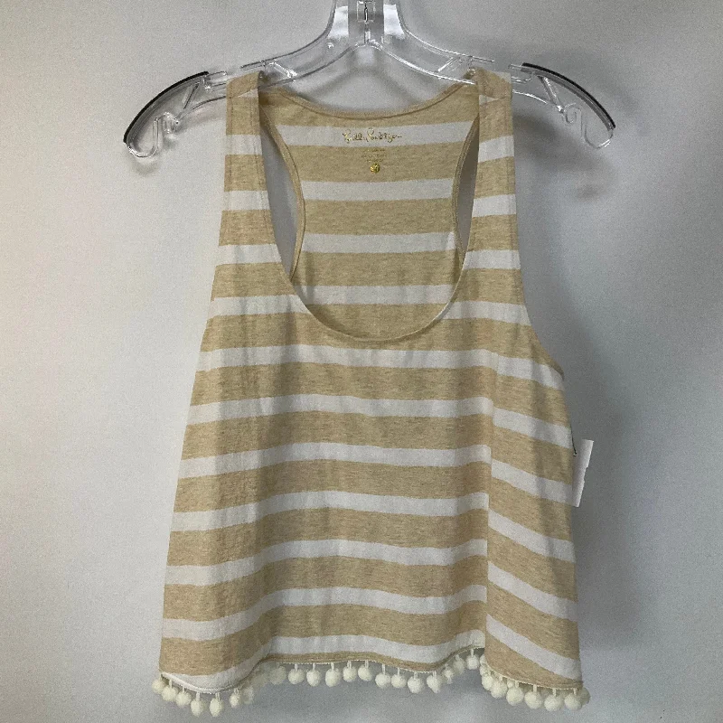 Top Sleeveless By Lilly Pulitzer In Tan, Size: M