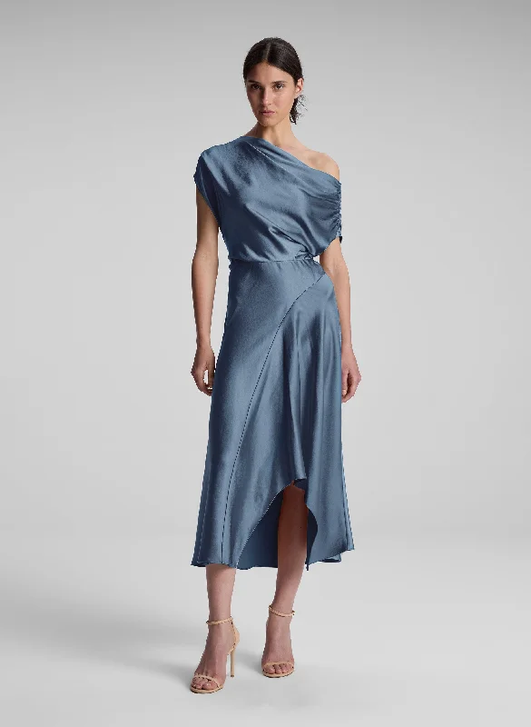 Jasmine Satin Midi Dress