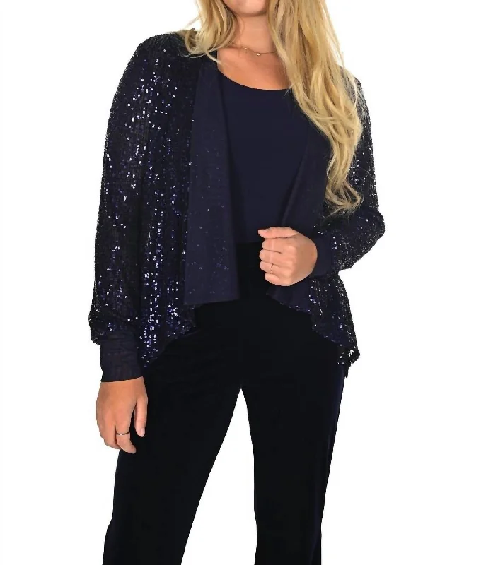 Sequin Jacket In Navy