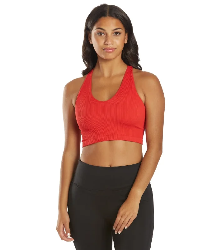 Free People Free Throw Yoga Crop Summer Cherry