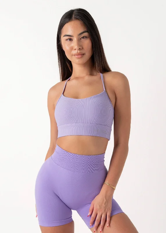 RIBBED VITAL BRA - LAVENDER