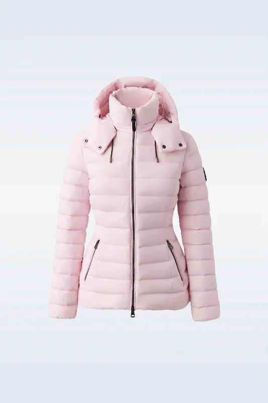 MICHI Agile-360 stretch light down jacket with hood Bright Pink