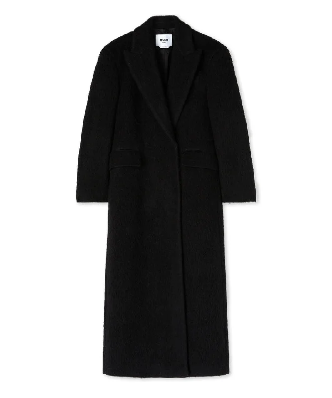 Blended wool "Brushed Wool felt" coat Black