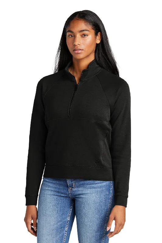 New Era Womens STS 1/4 Zip Sweatshirt - Black