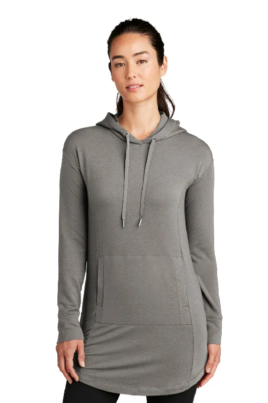 Ogio Womens Luuma Flex Hooded Sweatshirt Hoodie - Heather Petrol Grey