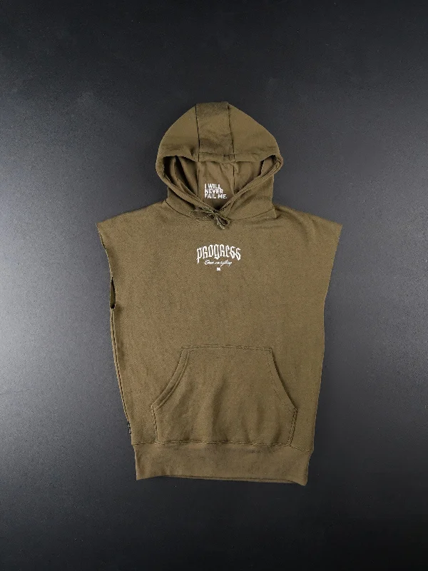 PROGRESS SLEEVELESS PULLOVER-OLIVE