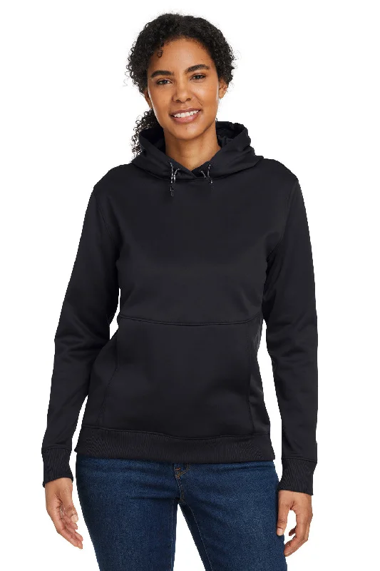 Under Armour Womens Storm Armourfleece Water Resistant Hooded Sweatshirt Hoodie - Black