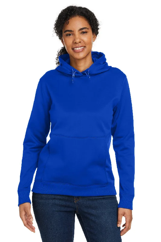 Under Armour Womens Storm Armourfleece Water Resistant Hooded Sweatshirt Hoodie - Royal Blue