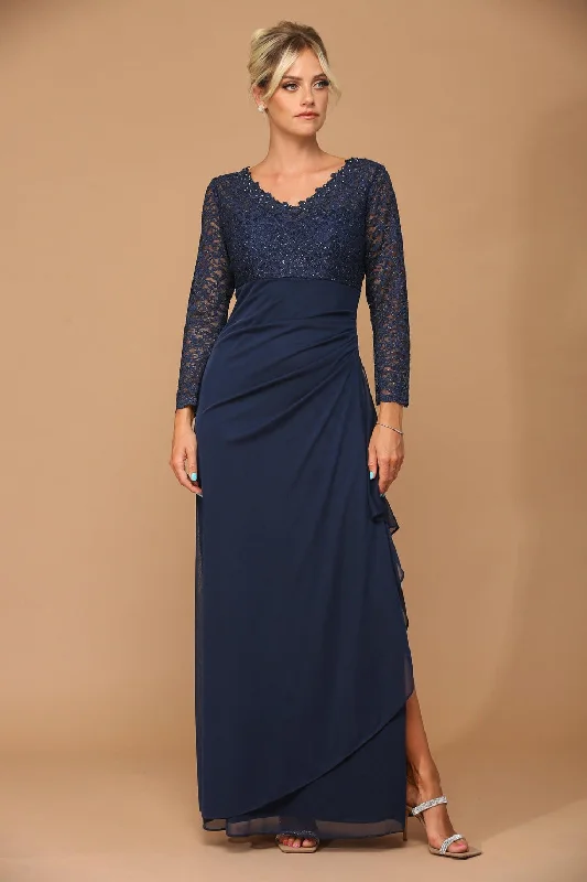 Long Sleeve Formal Mother of the Bride Evening Gown Sale